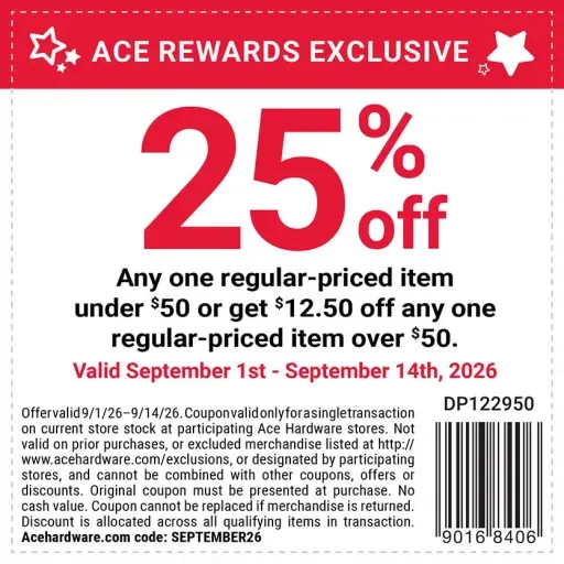 Ace Labor Day Coupon